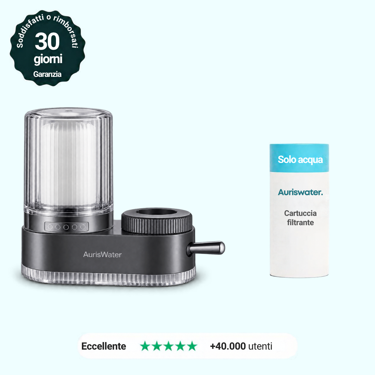 Filtro per l'acqua Auriswater One - 1 persona #Quantità_1 persona