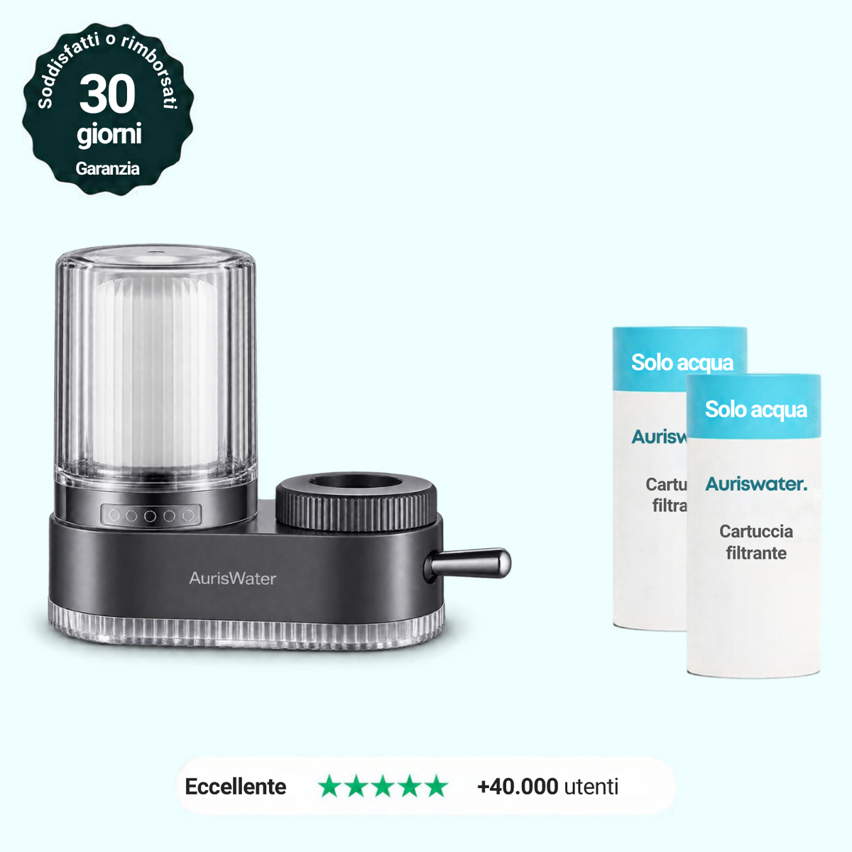 Filtro per l'acqua Auriswater One - 2-4 persone #Quantità_2-4 persone