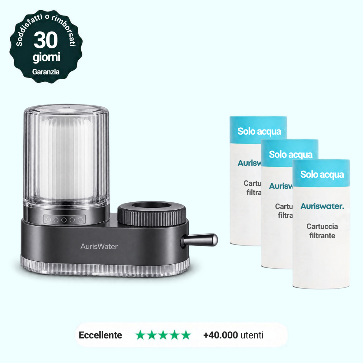 Filtro per l'acqua Auriswater One - 5+ persone #Quantità_5+ persone